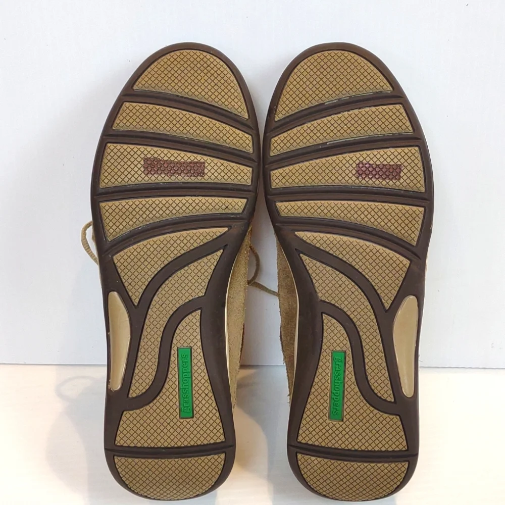 Grasshopper Ortholite Explore Tan Suede & Lace Mesh Lace-up Sneakers